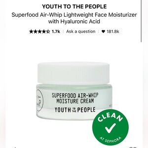 Youth to the People Superfood Lightweight Moisturizer w/ Hyaluronic Acid